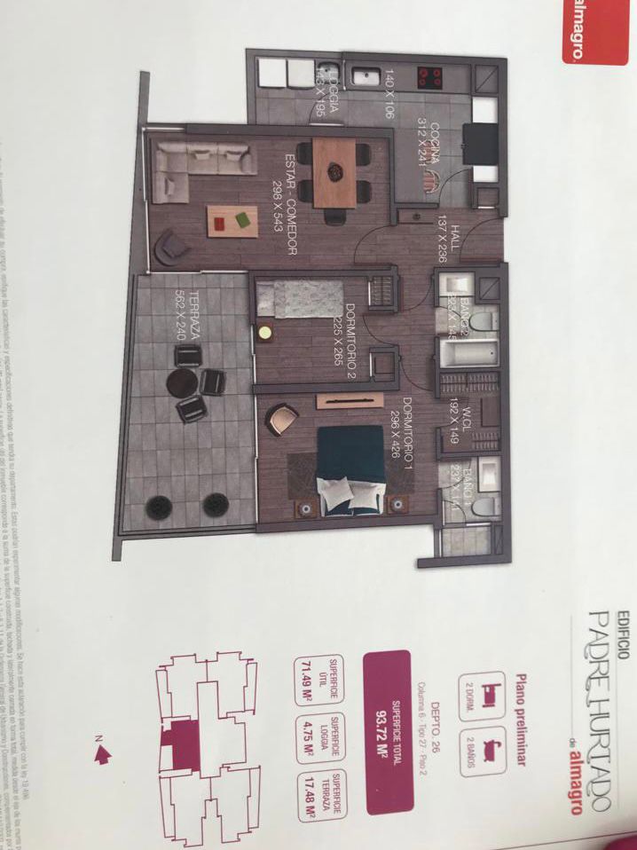 Arriendo Departamento 2D 2B E B - Las Condes