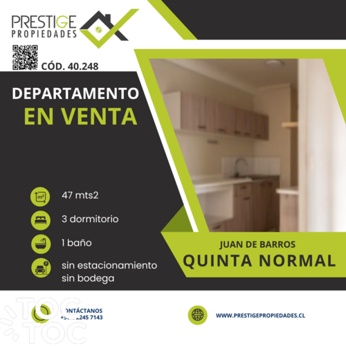 departamento en venta en Quinta Normal