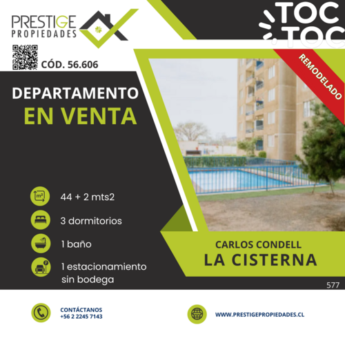 departamento en venta en La Cisterna