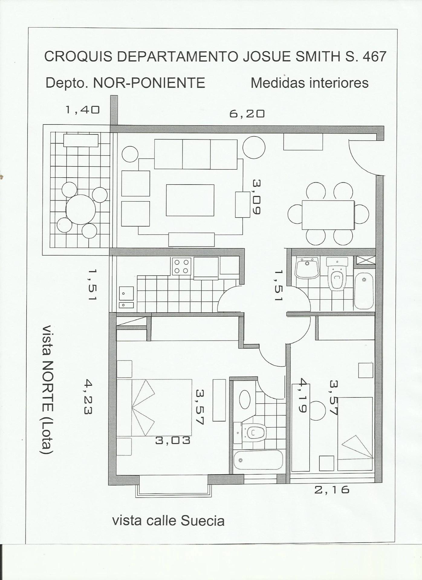 Arriendo Departamento 2D 2B E B - Providencia