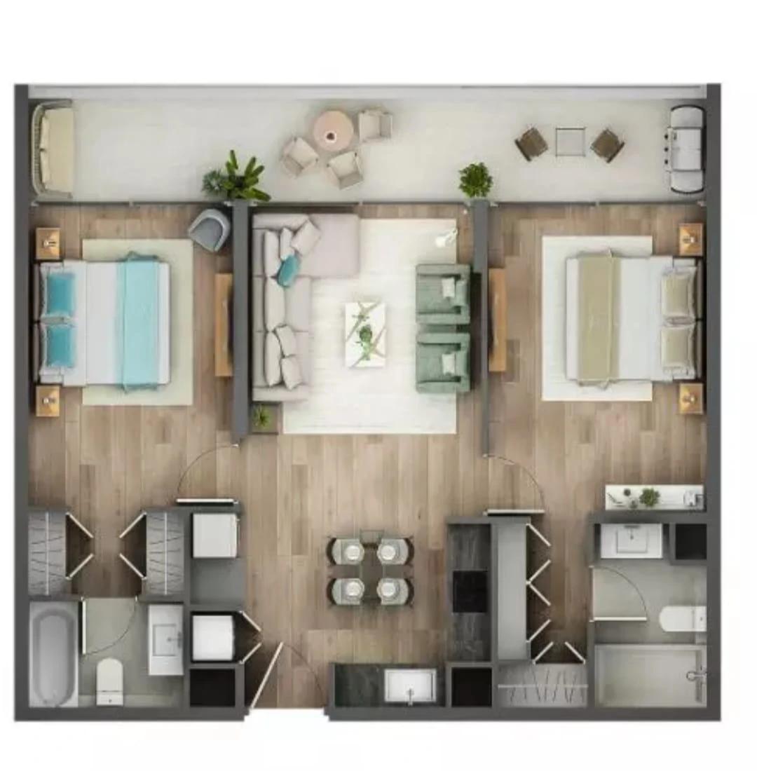 Arriendo Departamento 2D 2B - Las Condes