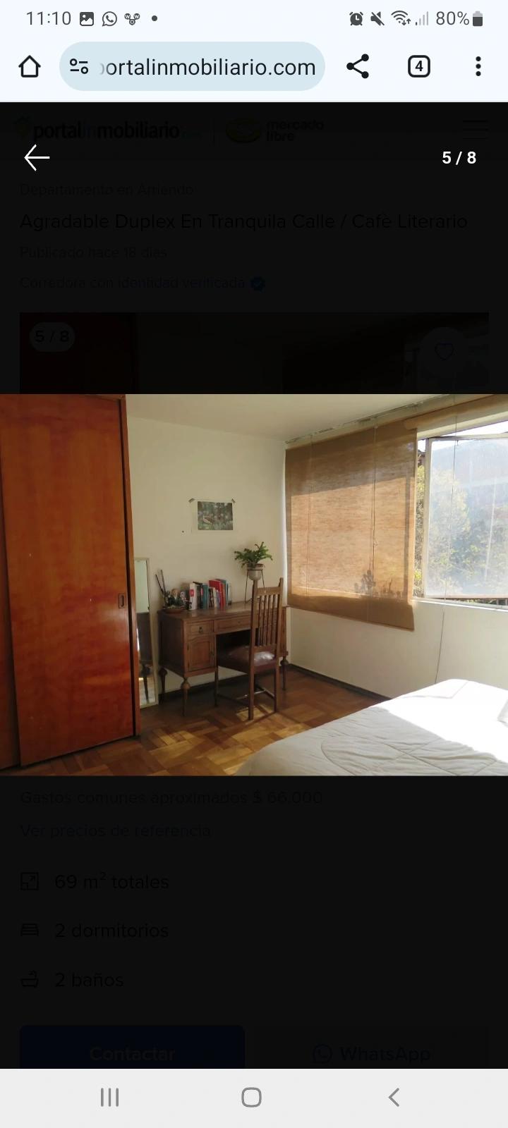 Arriendo Departamento 2D 2B - Providencia