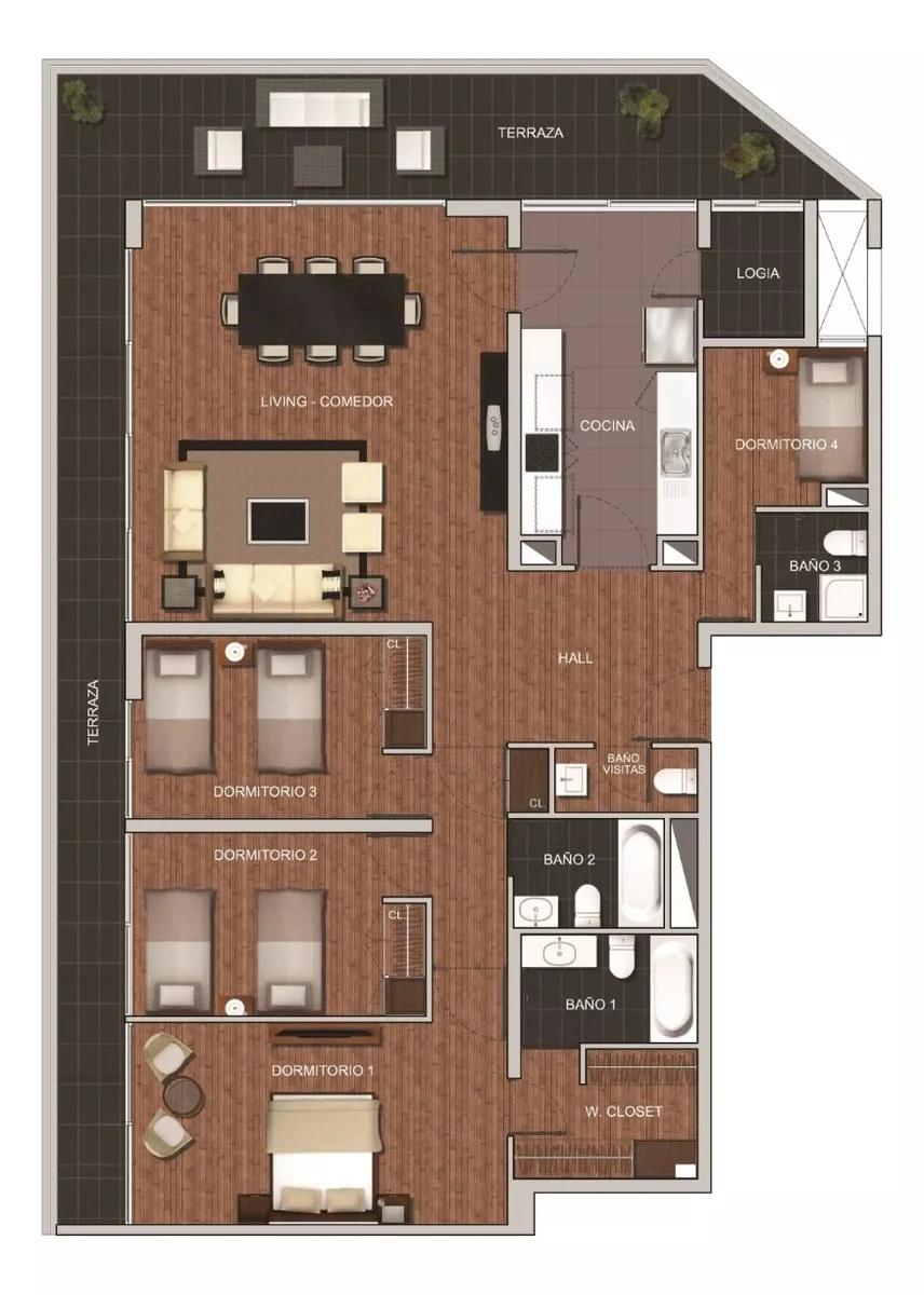 Arriendo Departamento 4D 4B E B - Las Condes