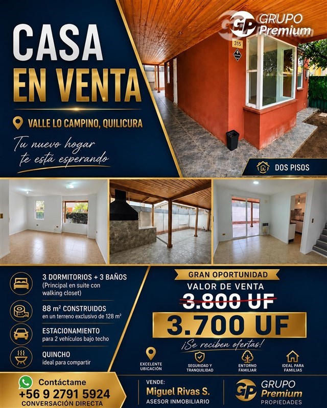 Vista publicada de la propiedad en Quilicura