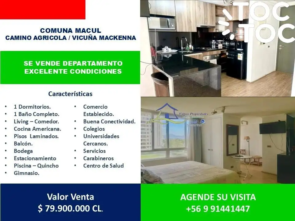 Vista publicada de la propiedad en Macul