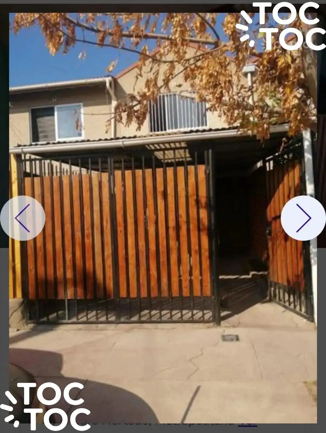 Vista publicada del arriendo en Padre Hurtado
